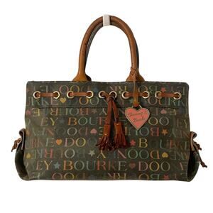 Dooney & Bourke Vintage Spellout Bag Women's Signature Satchel Handbag Purse